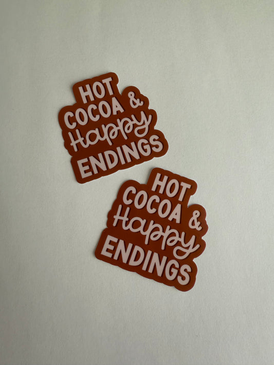 Hot Cocoa and Happy Endings Vinyl Sticker (s)