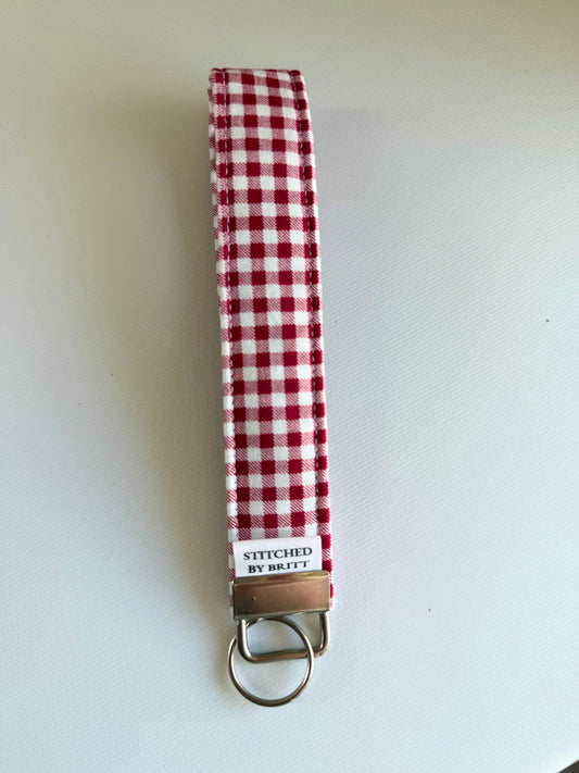 The Red Gingham Wristlet