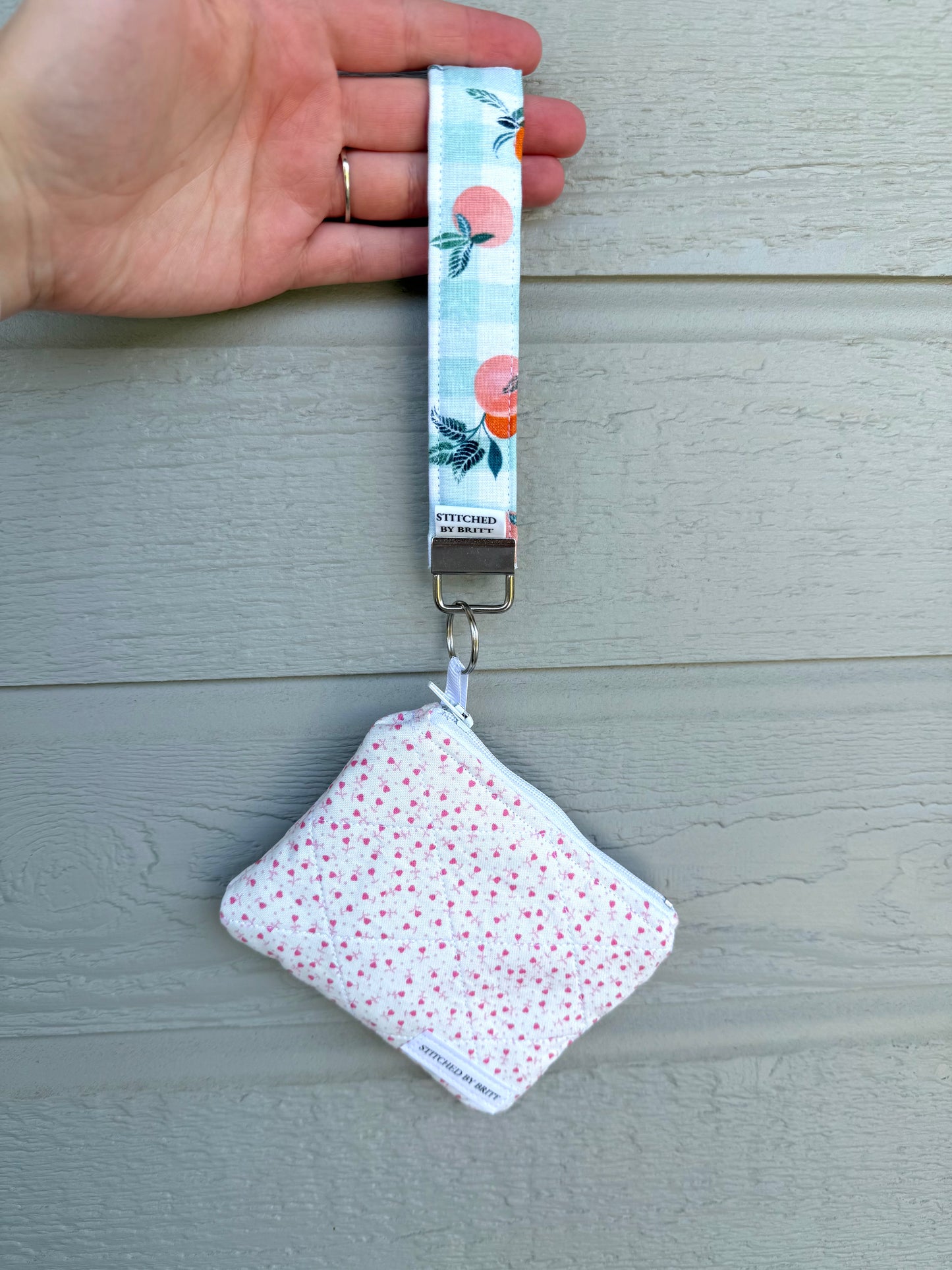 The Peachy Picnic Wristlet