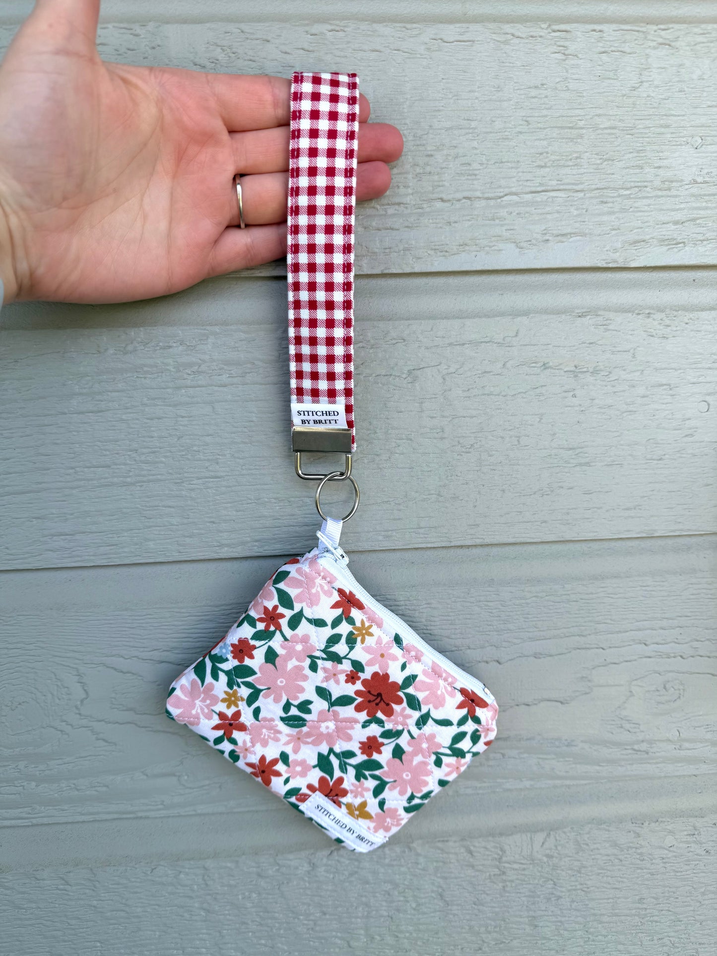The Red Gingham Wristlet