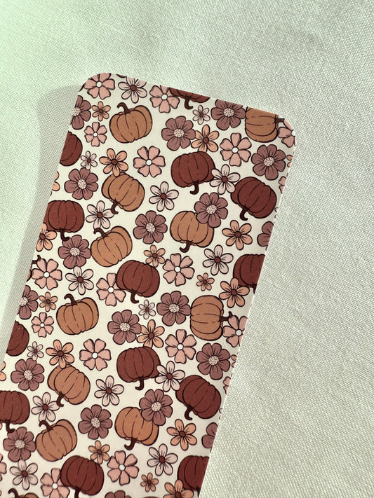Floral Pumpkin Bookmark