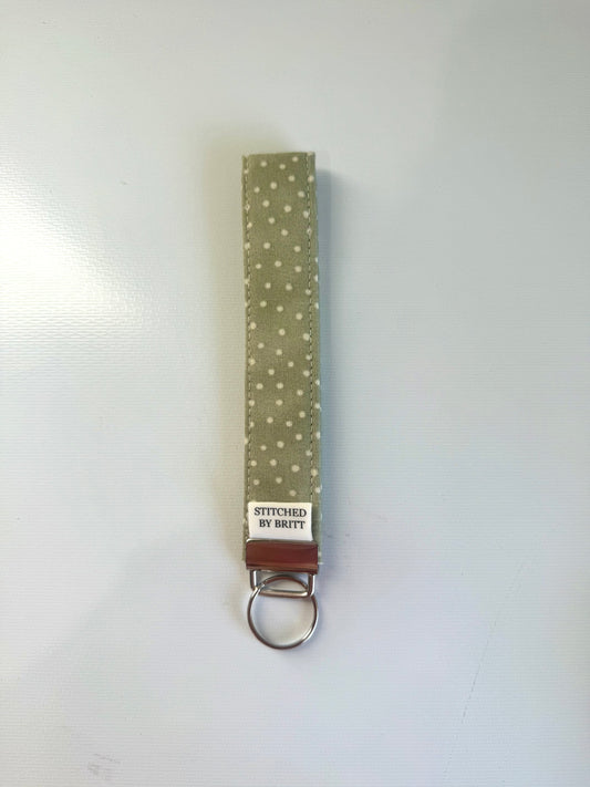 The Sage Polka Wristlet