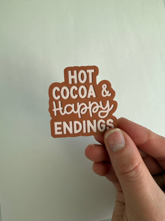 Hot Cocoa and Happy Endings Vinyl Sticker (s)
